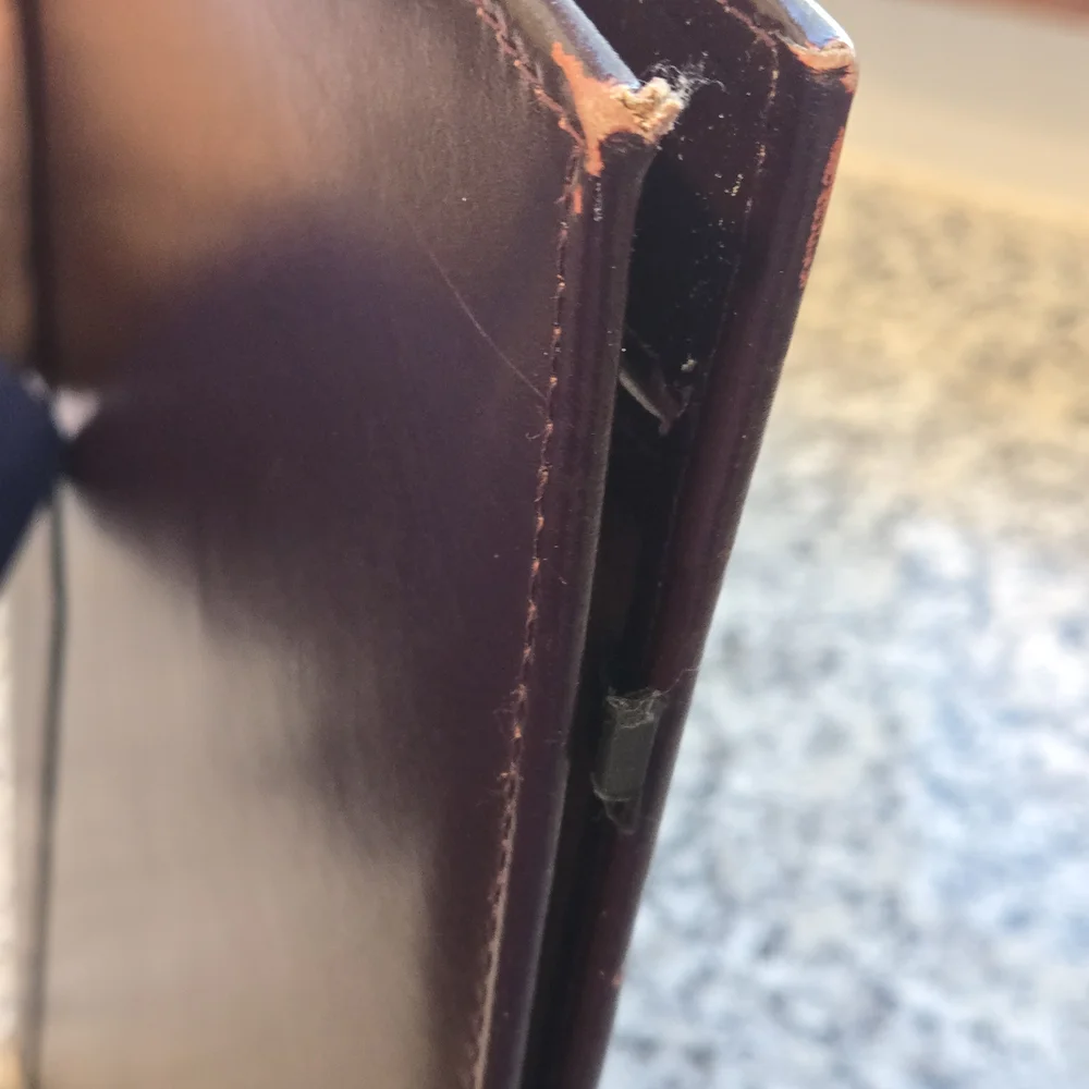 ​Vintage Burgundy Leather Portfolio / Padfolio - Monogrammed 